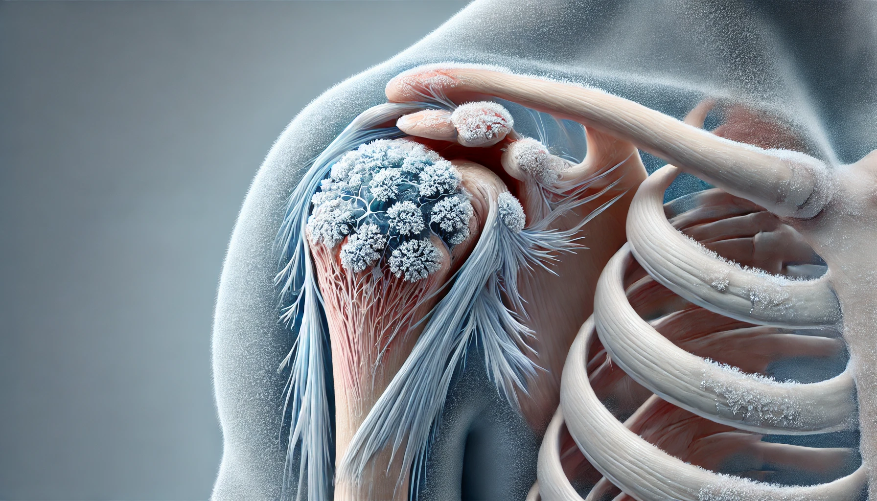 Illustration af frossen skulder