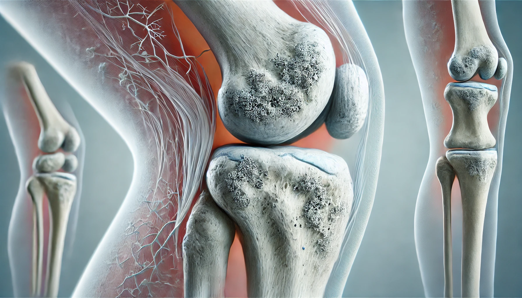 Illustration af slidgigt i knaet