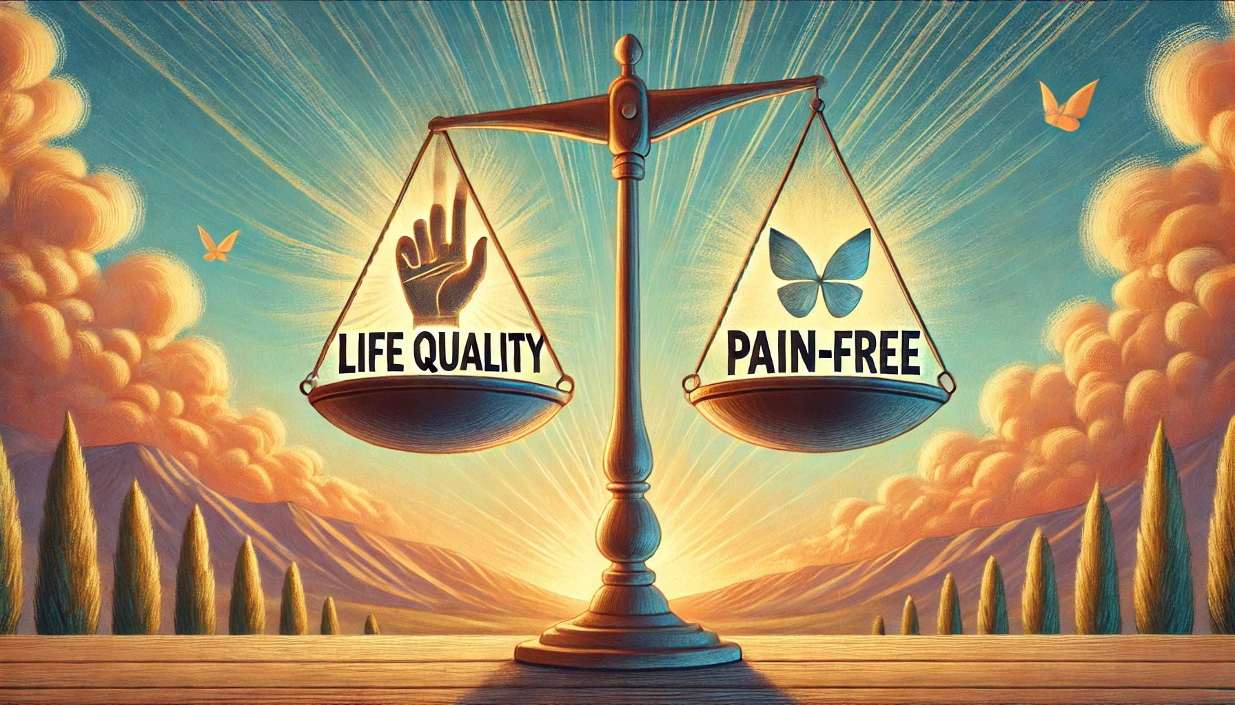 Illustration af livskvalitet med smerter