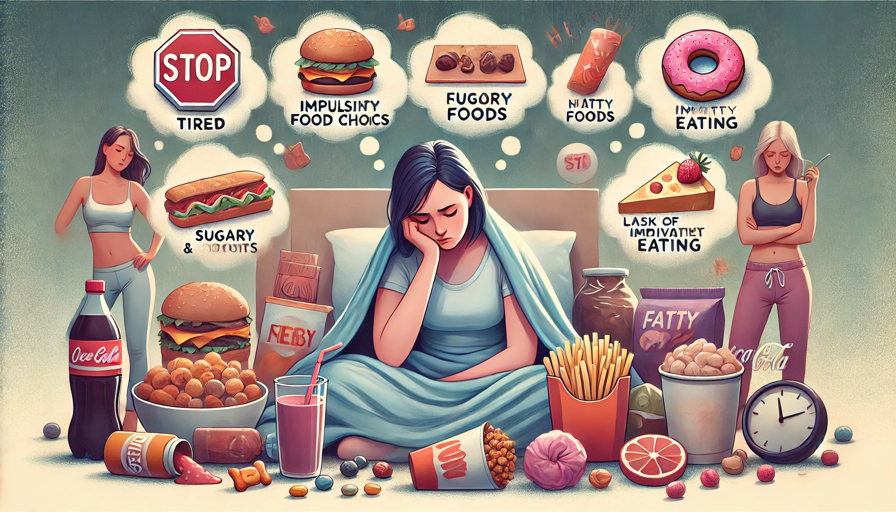 Illustration af hvordan søvn påvirker dit vægttab