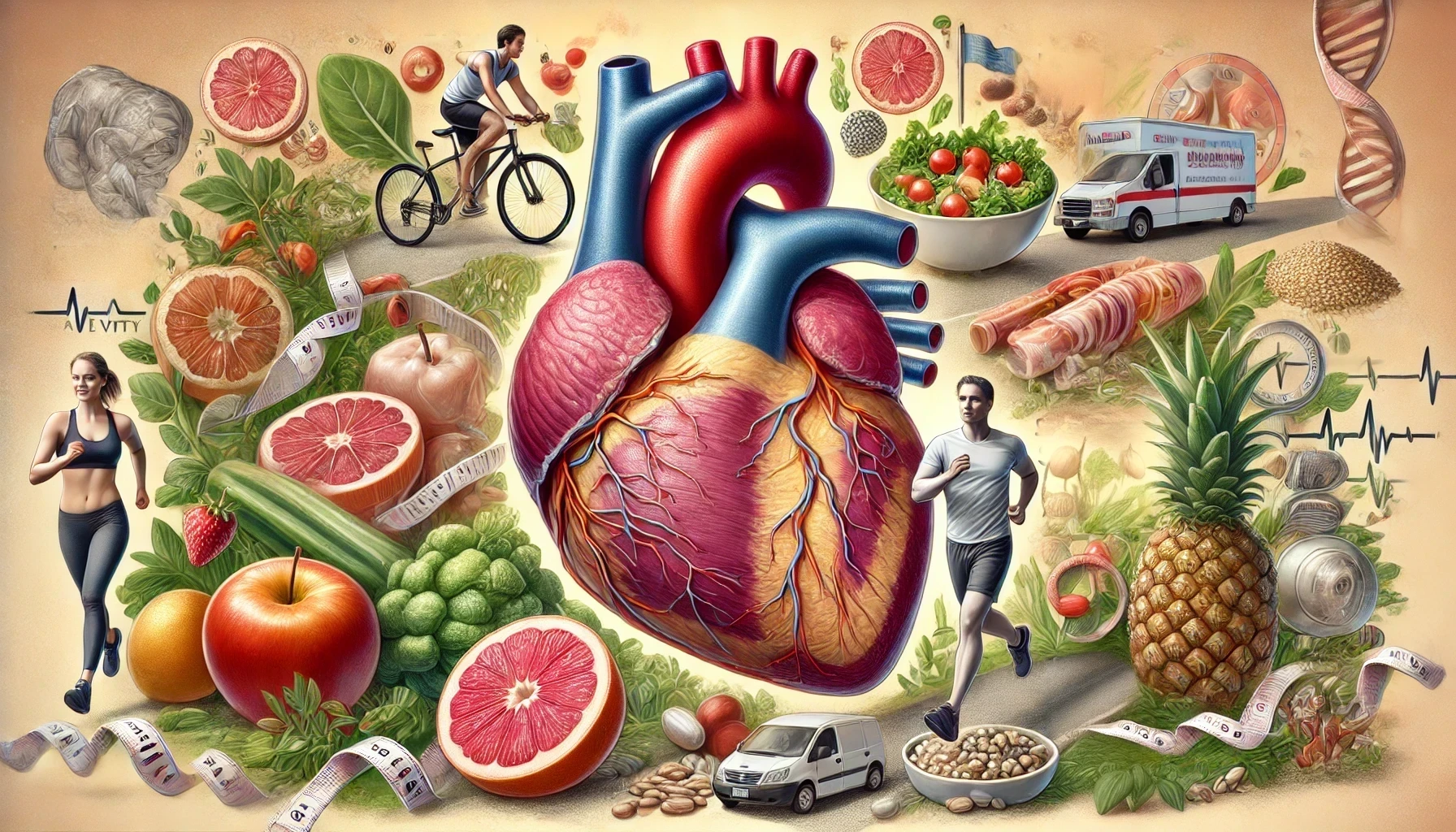 Illustration af forebyggelse af hjertesygdomme