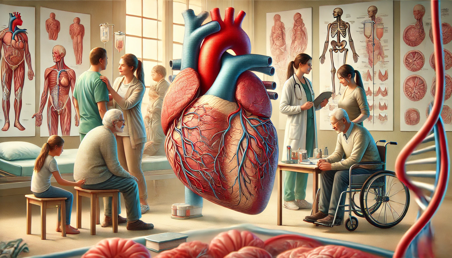 Illustration af livet med hjertesygdomme