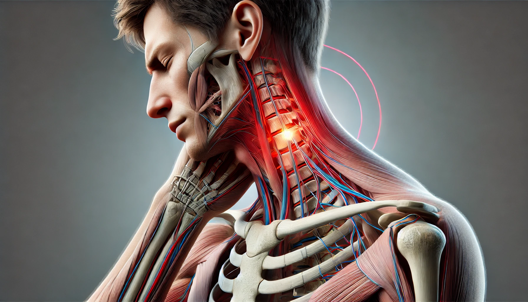 Illustration af hold i nakken