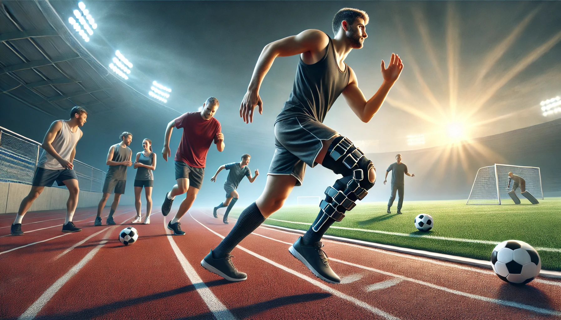 Illustration af sportsskade genoptræning