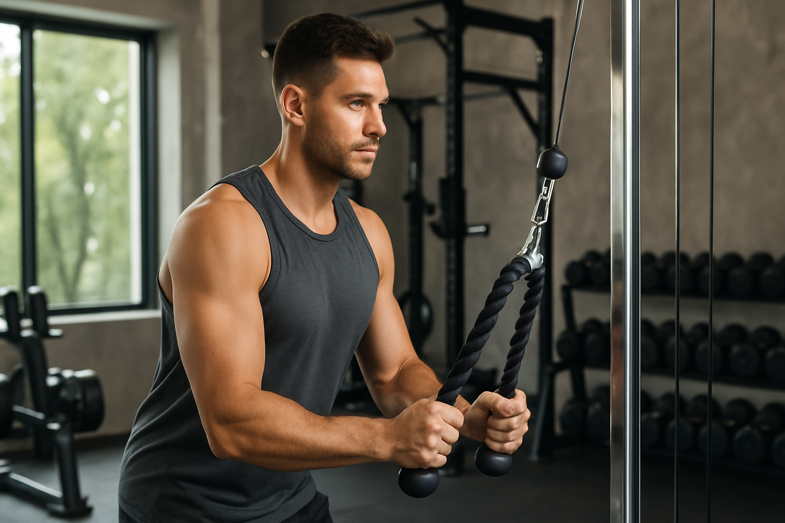 Illustration af at traening med triceps tendinopati