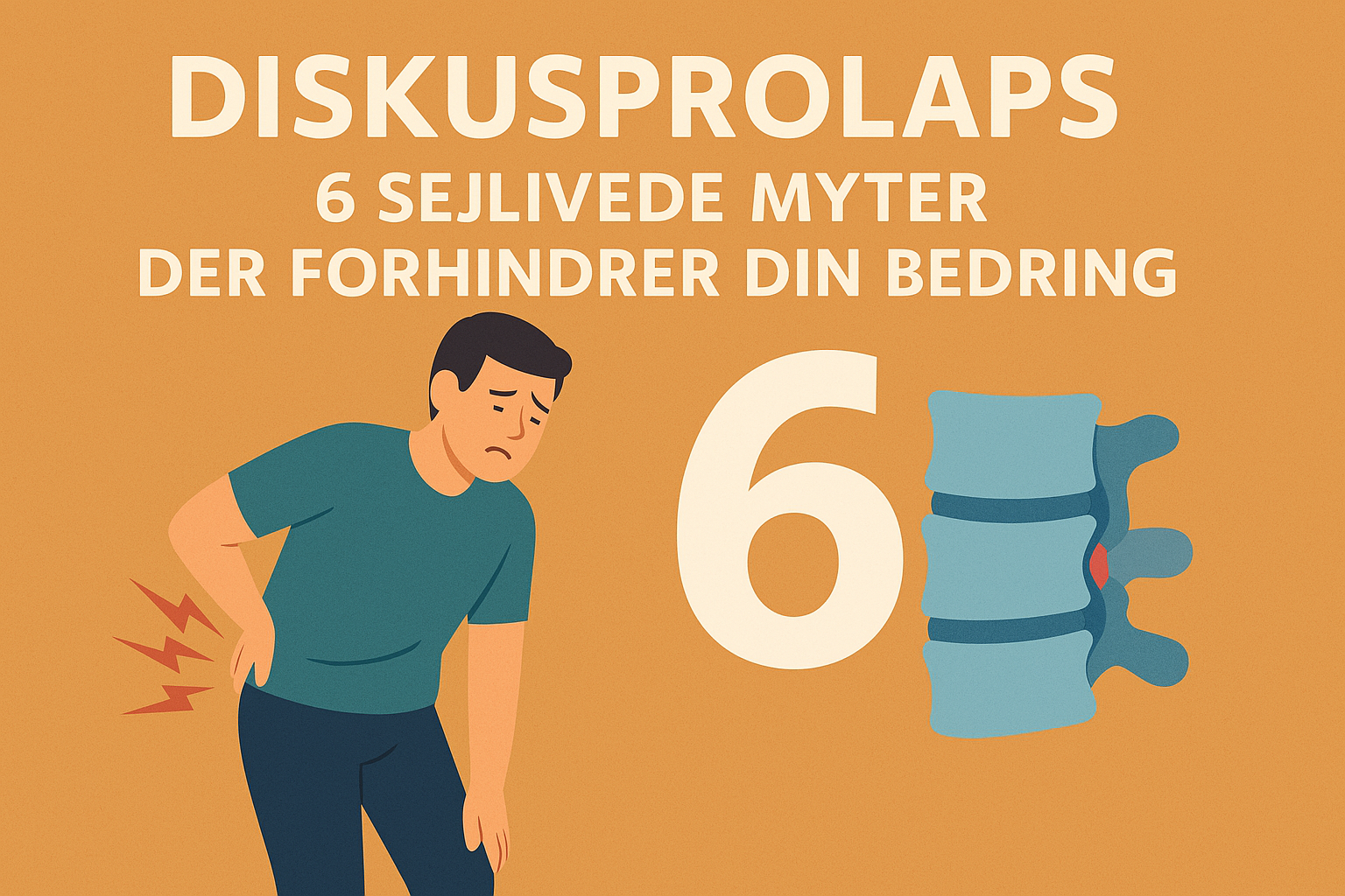 Illustration af myter om diskusprolaps