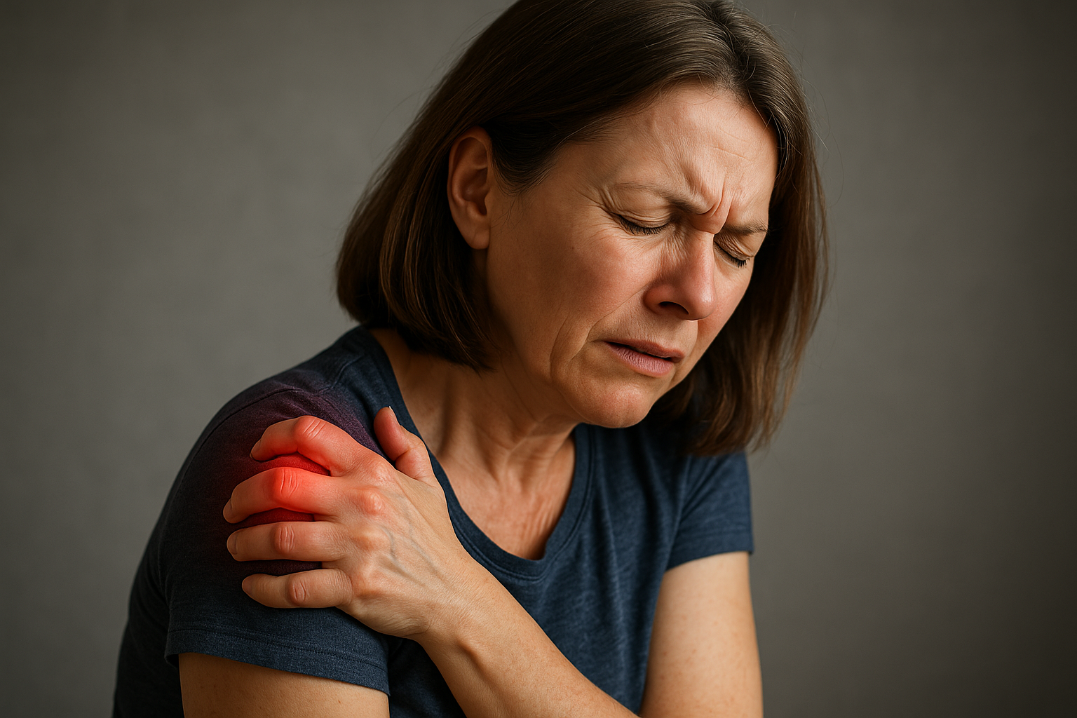 Illustration af frossen skulder