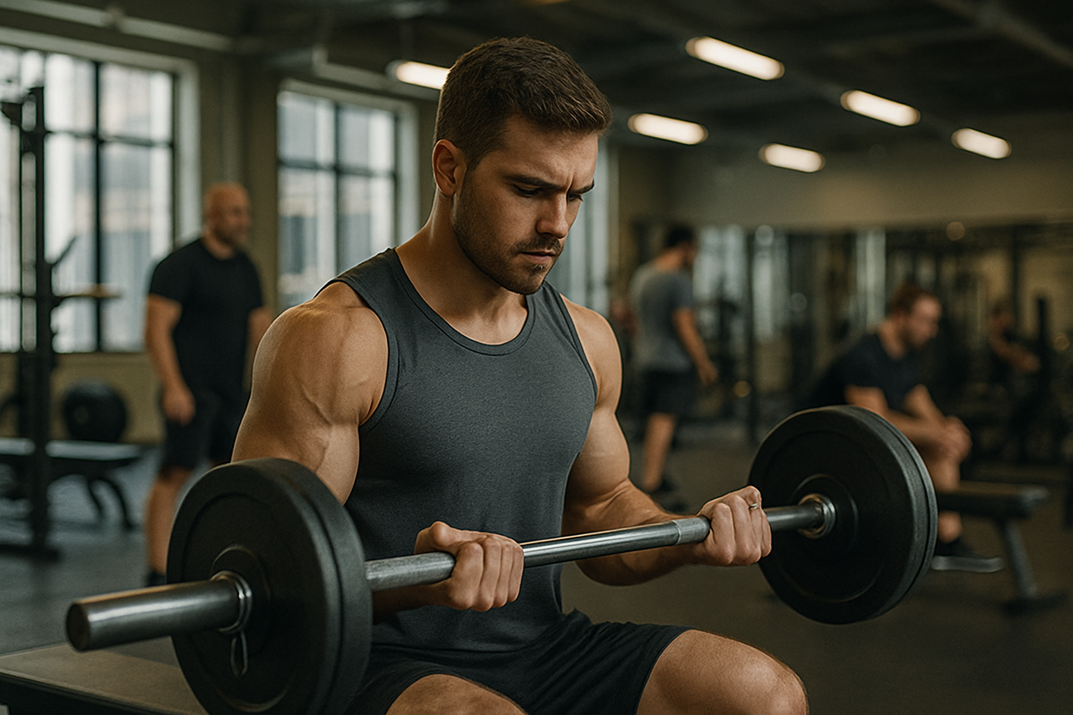 Illustration af at opbygge muskelmasse