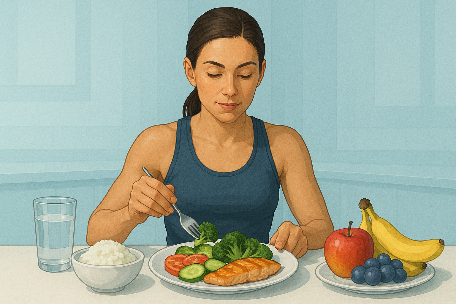 Illustration af hvor meget protein man skal have for at bygge muskler